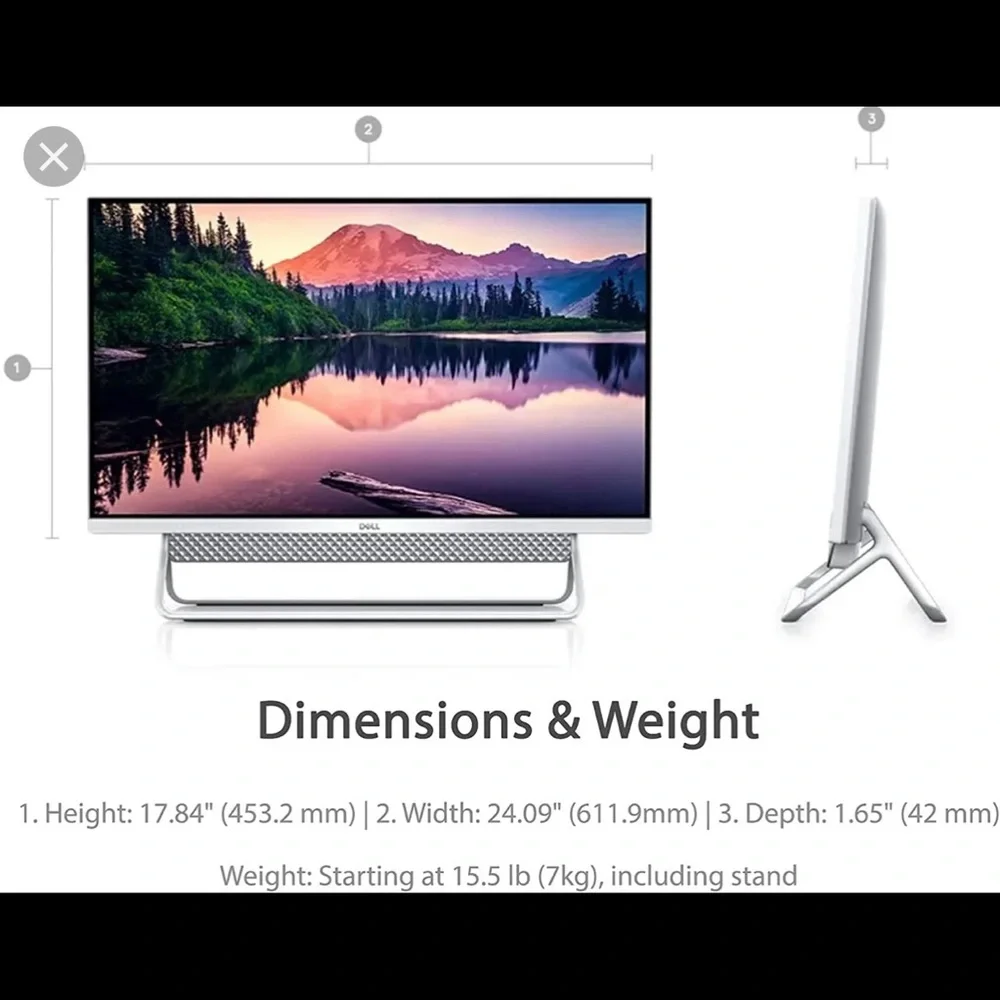 Dell Inspiron 5400 AIO 23.8 Inch FHD Touch All in 1, Intel Core, 8GB, Windows 10